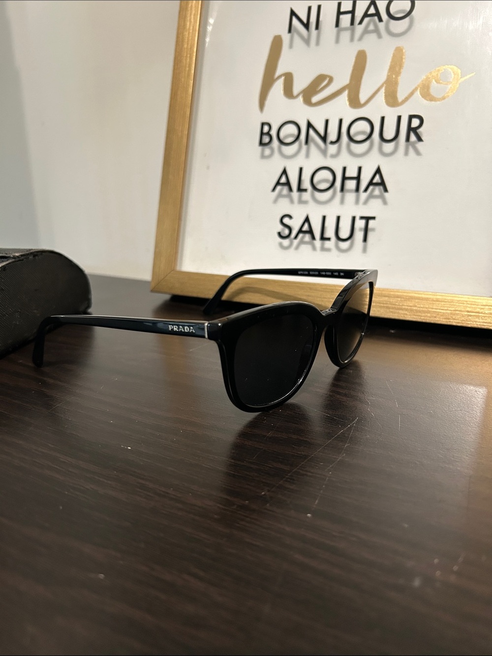 Prada Black Polarized Sunglasses